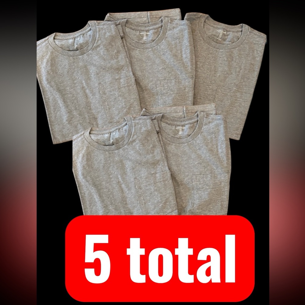 Amazon men’s size XS slim solid Gray Crewneck t-shirt bundle Short Sleeves new